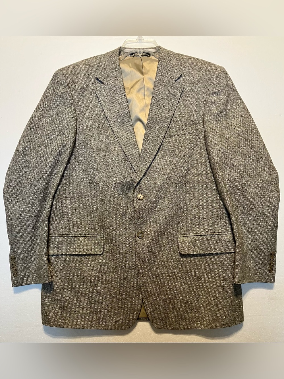 Meeting Street all Silk 42L Gray Tweed Sport Coat
